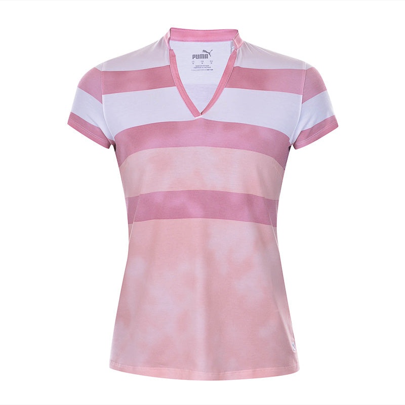 PUMA Dye Stripe Women’s Polo (Peachskin)