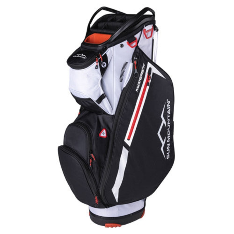 Sun Mountain Maverick Cart Bag – White/Black/Red