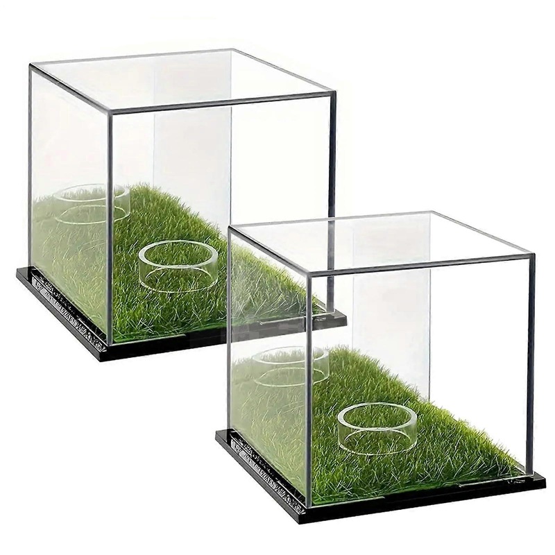 Transparent golf ball case, clear golf ball box  2 acrylic golf ball stands  Dustproof, square case for enthusiasts