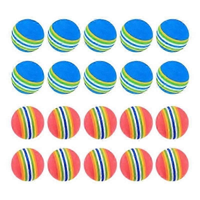 20 Pcs Golf BallsSoft Foam Garden Golf Balls Practice Golf Balls Sponge Rainbow Golf Balls for Indo DS