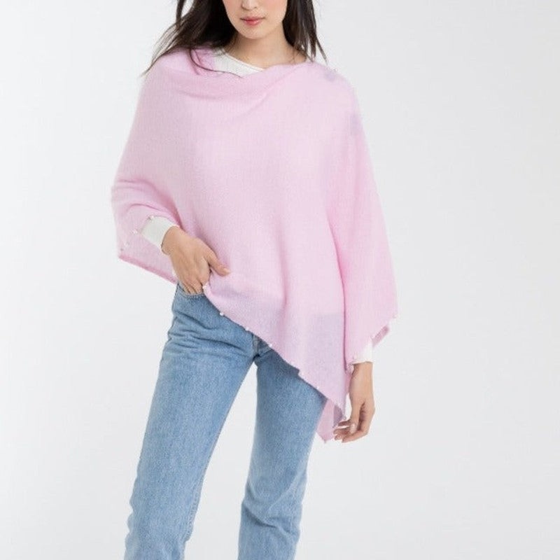 Alashan Cashmere Pearl Trim Topper – Beach Pink