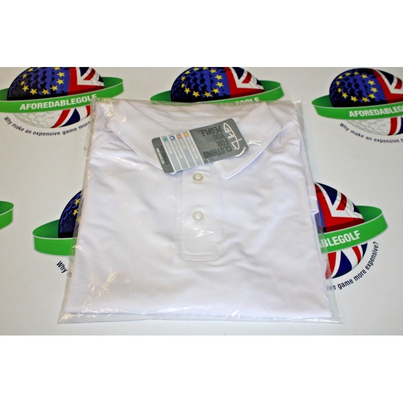 Garbinc Ben Junior Boys Cotton Polo Shirt White XL Ages 11-12
