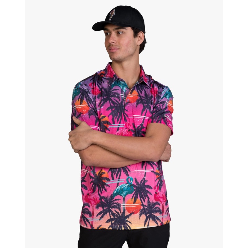 Miami Vice Summer Nights Cool Tech Performance Golf Polo