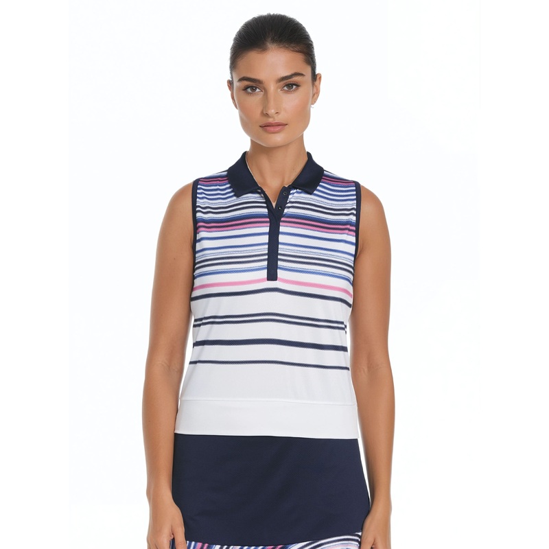 Women’s Placed Stripe Golf Polo