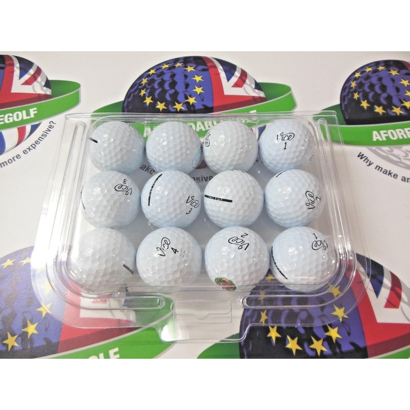 12 Vice Pro White Golf Balls Pearl/Pearl 1 Grade