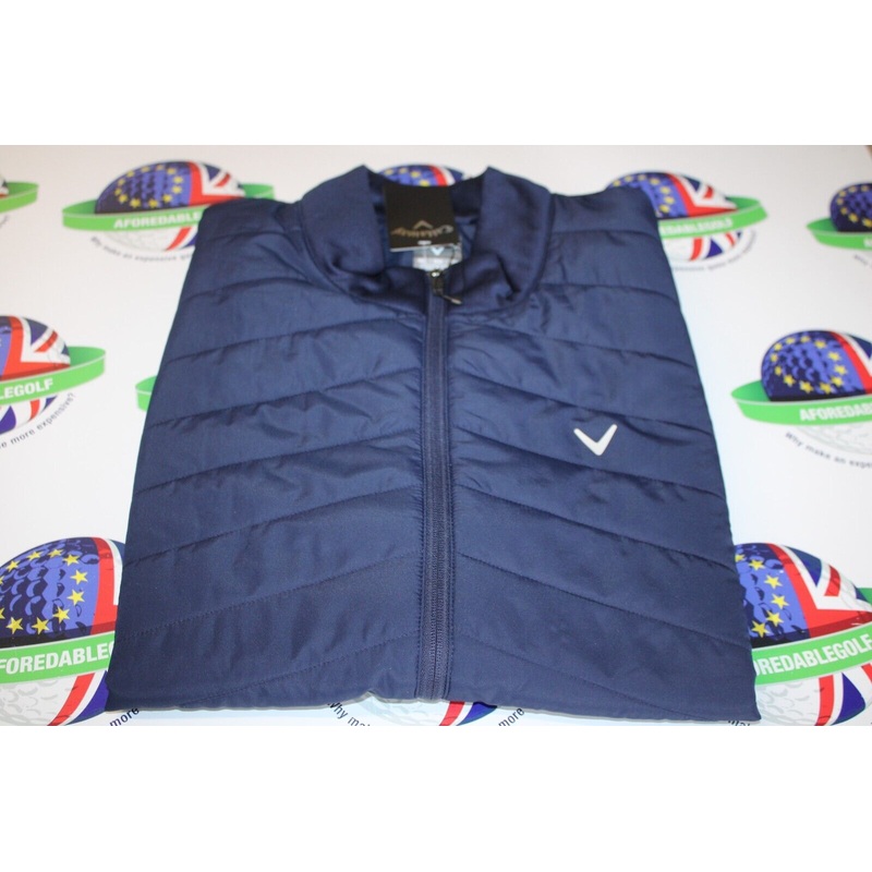 Callaway Golf Full Zip Quilted Gilet Navy UK Size XXL