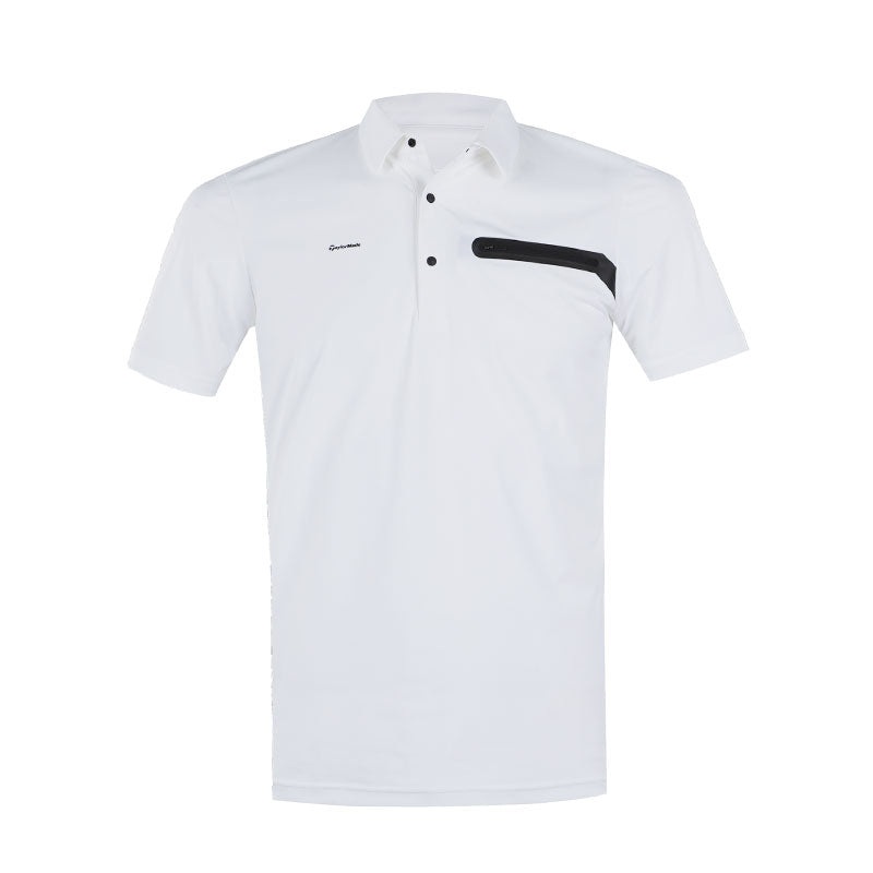 TAYLORMADE Lined Men’s Polo (White)