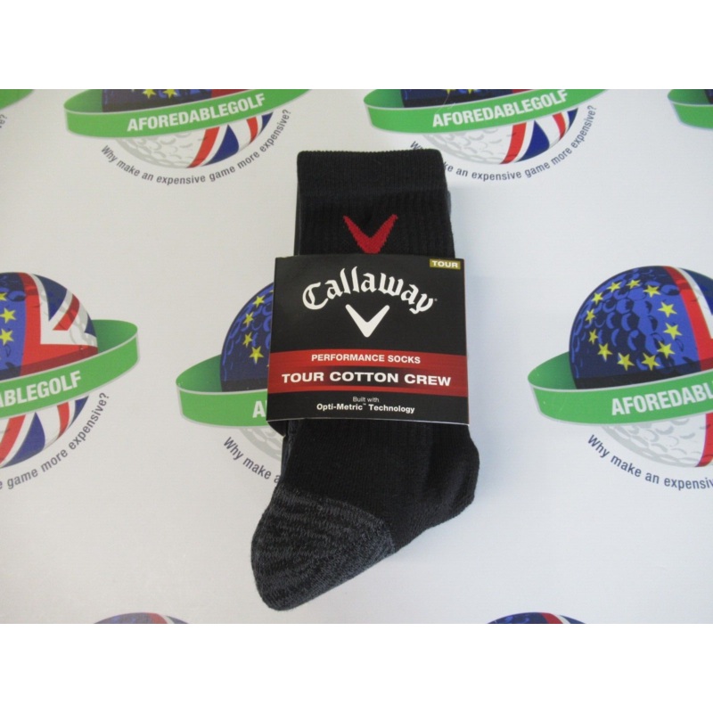 Callaway Tour Cotton Crew Performance Socks 3 Pairs UK Sizes 6.5-9 S/M