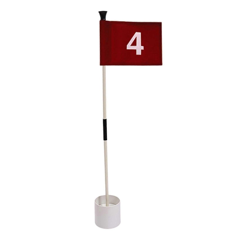 Golf Putting Green Flag and Hole Cup Portable Indoor Outdoor Practice Flagpoles And Flags Home Alignment Guide Model 4