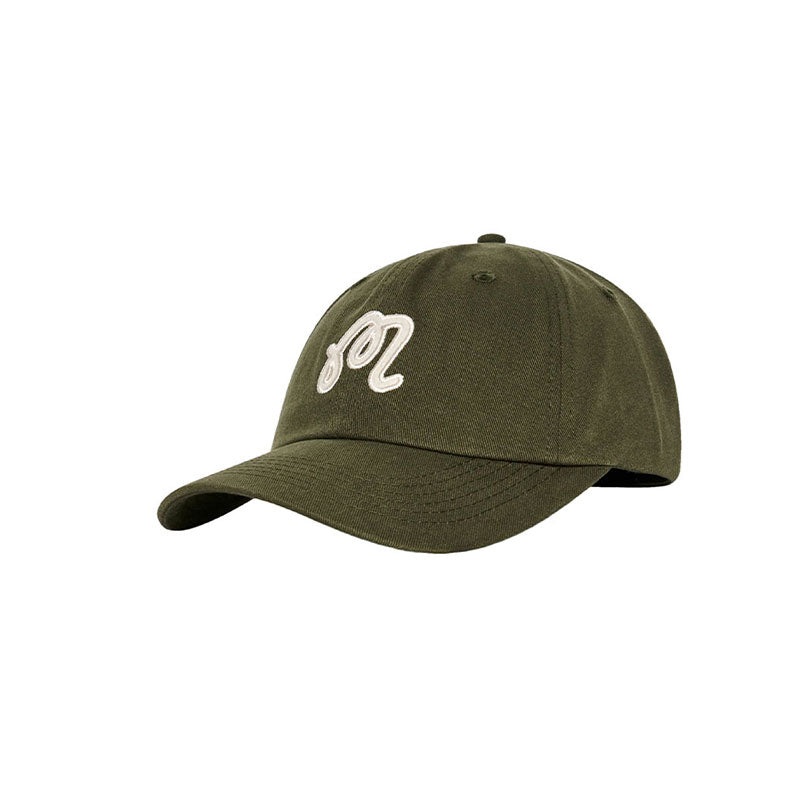 MALBON GOLF Washed Applique Men’s Cap (Green)