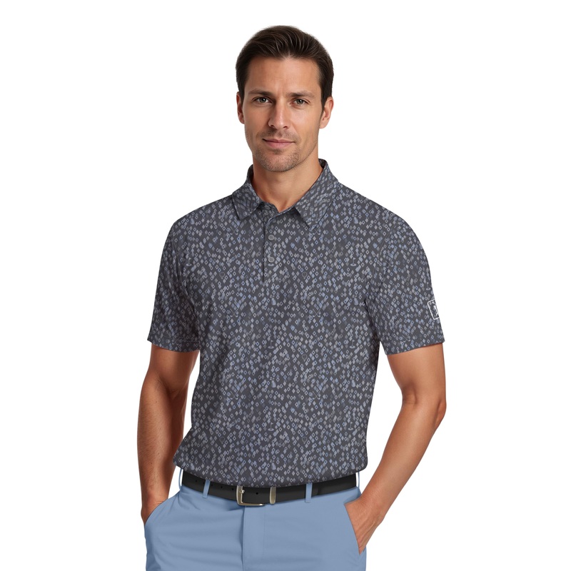 Men’s All-Over Golf Confetti Print Golf Polo