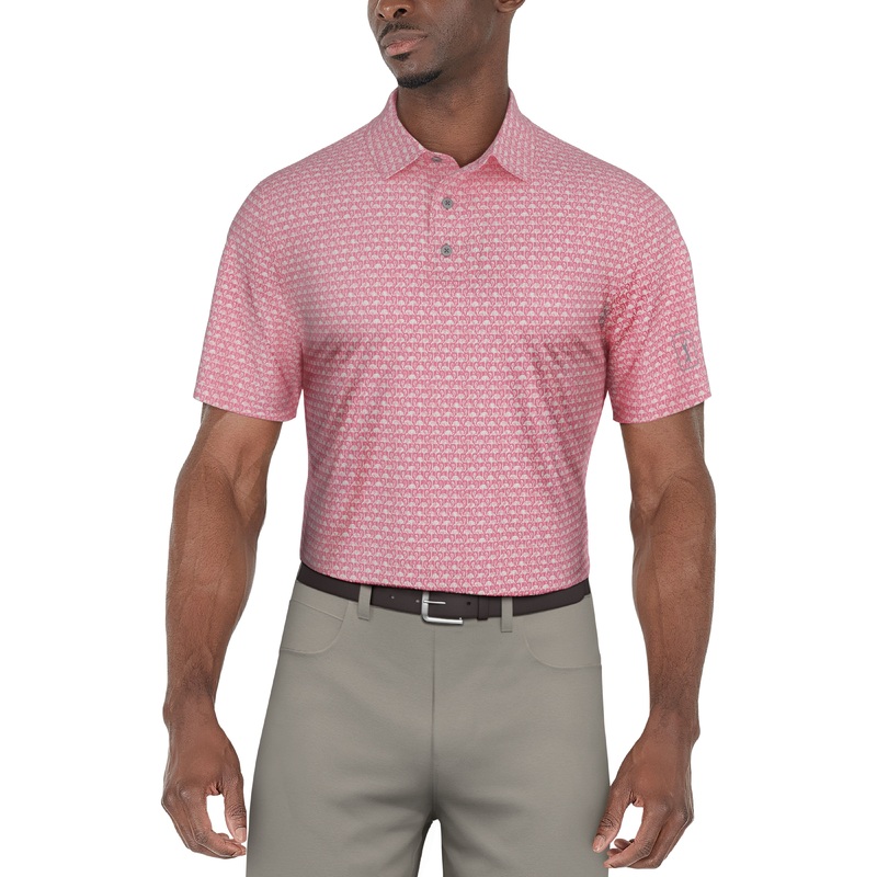 Men’s Flamingo Geo Printed Polo
