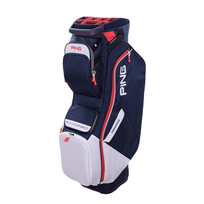 PING Traverse 214 Cart Bag (Navy/White/Red)