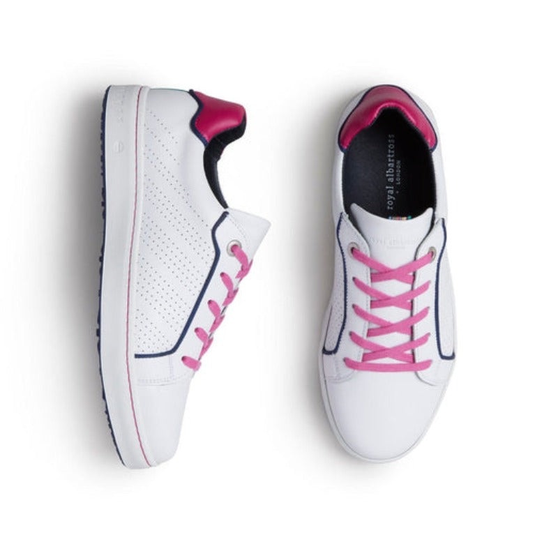 Royal Albartross Hampton Shoe – White/Fuchsia