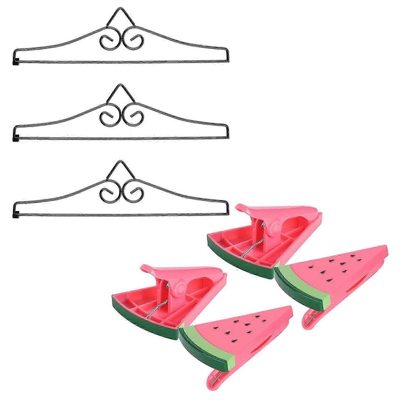 3pcs Garden Flag Wall Hanger Powder Coated Iron Banner Holder Flag Holder With 4pcs Beach Towel Cli