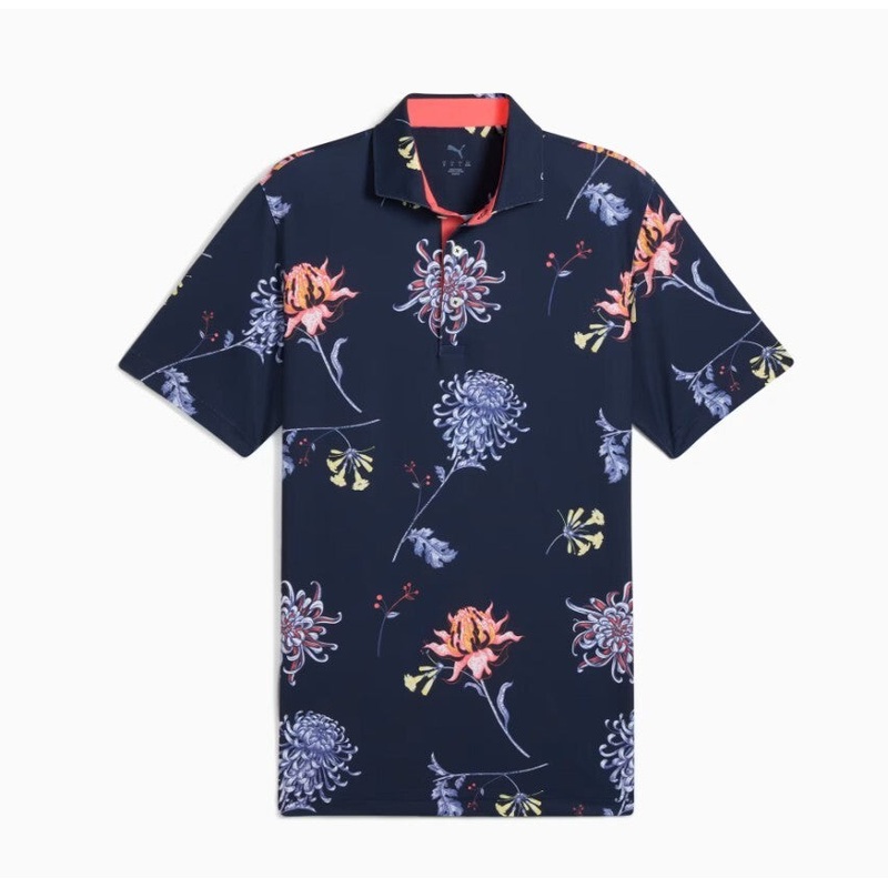 Puma Mattr Dahlia Polo Shirt Deep Navy Blue Horizon UK Size XL