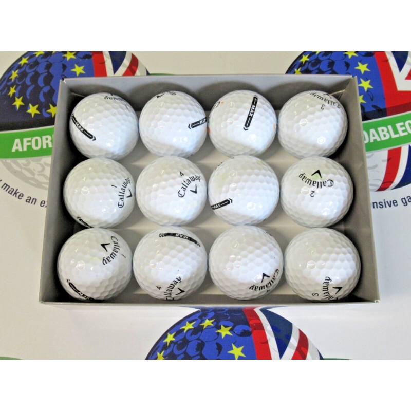 12 Callaway Supersoft Max Golf Balls Pearl/Pearl 1 Grade