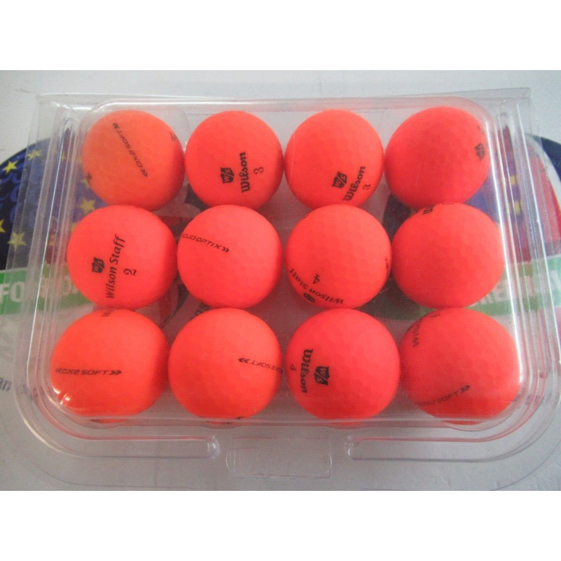 12 Wilson Staff Matte Finish Orange Golf Balls Pearl/Pearl 1 Grade