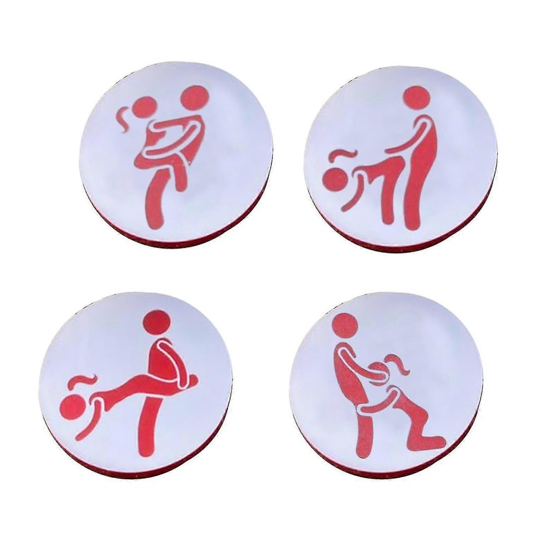 4pcs/set Golf Ball Markers Innovative Printed Pattern Wood Perfect Match Golf Position Marks Ornamnet For Outdoor