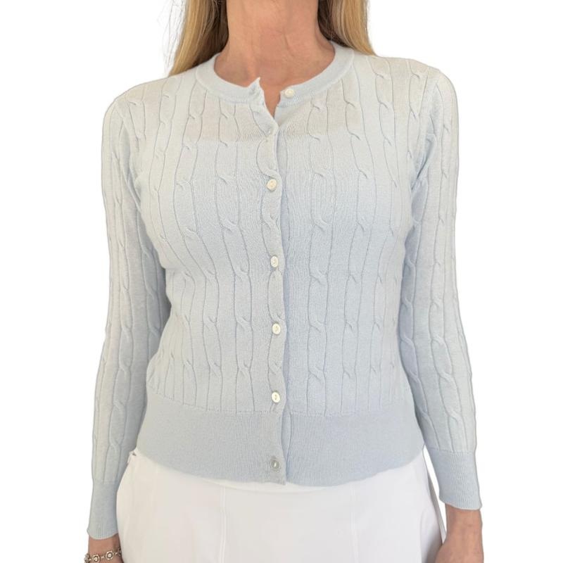 Alashan Cashmere April Cable Cardigan – Rain