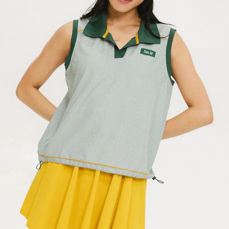 Fore All Pauline S/L Polo – Green Stripe