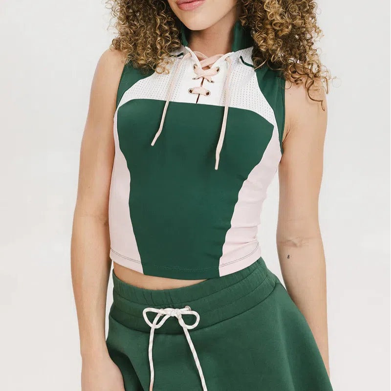 Fore All Sammy S/L Mock Tank – Green/Pink