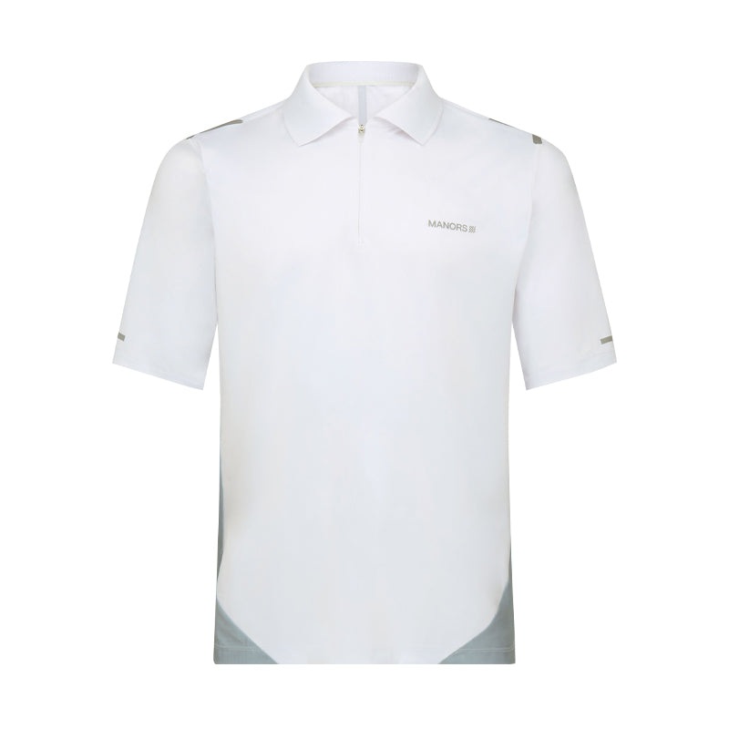 MANORS Frontier Men’s Quarter Zip Polo (White)