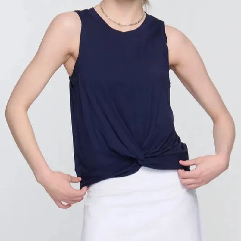 Pickletini Shay Twist Front Top – Navy