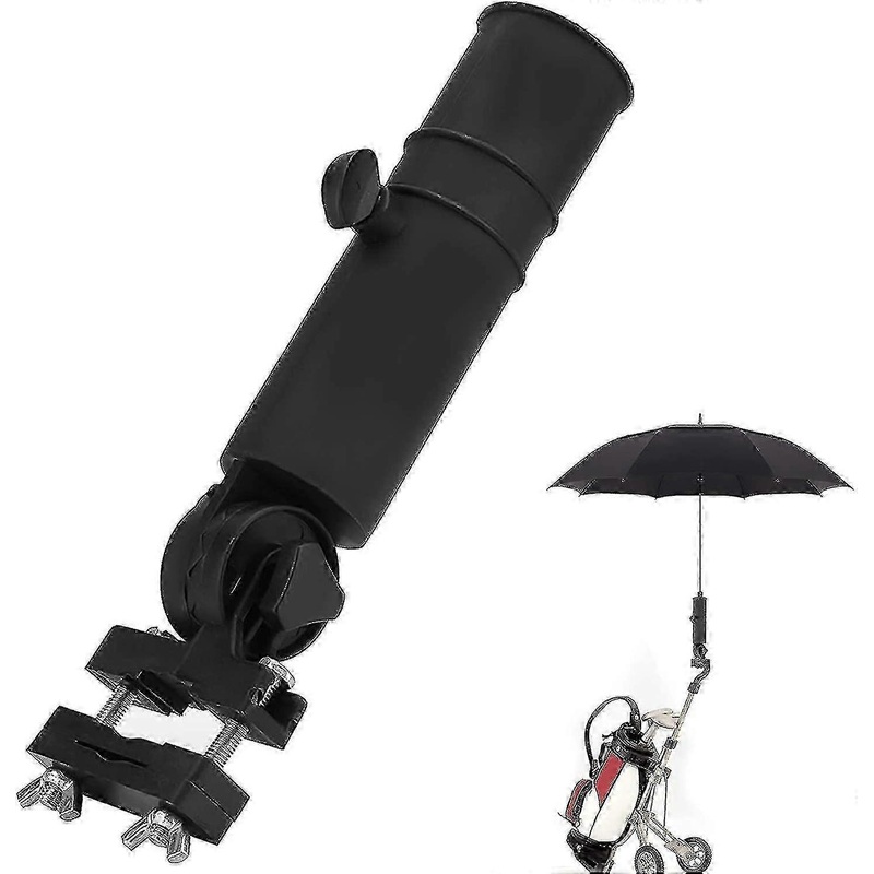 Universal Golf Cart Umbrella Stand Compatible with Various Golf Trolleys and Carts for Convenient Use