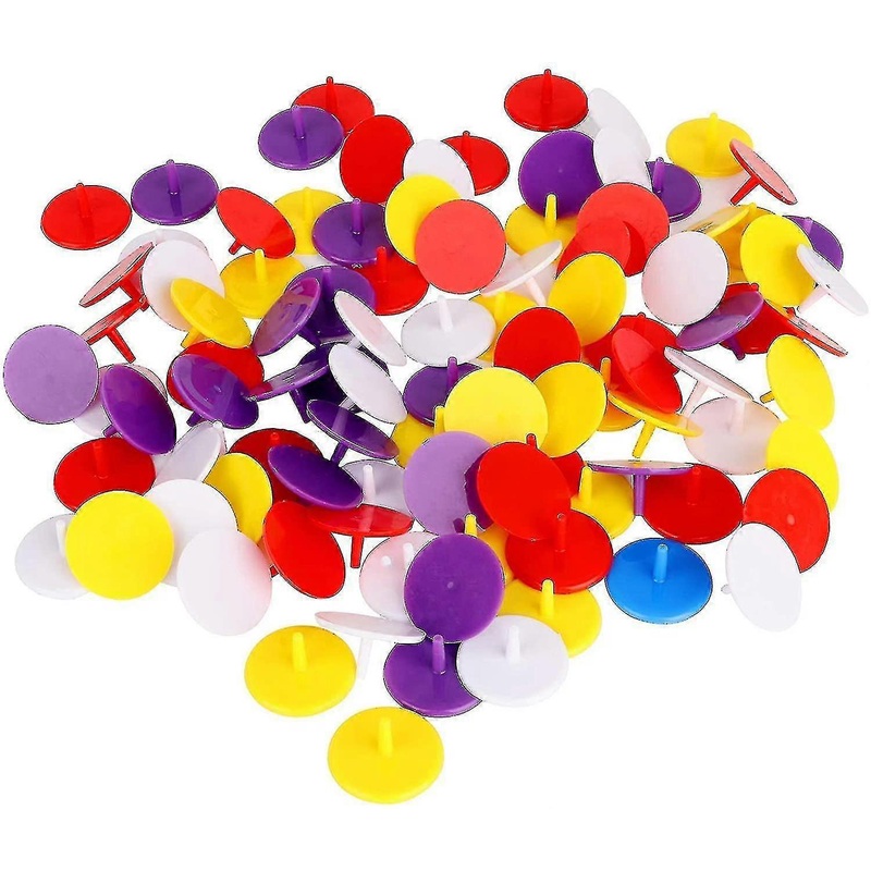 100 Pack Golf Position Markers 24mm Plastic Flat Round Markers (random Color)