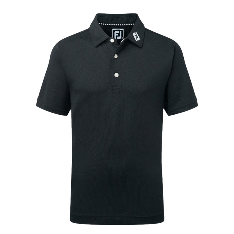 FootJoy Junior Solid Stretch Pique – Black