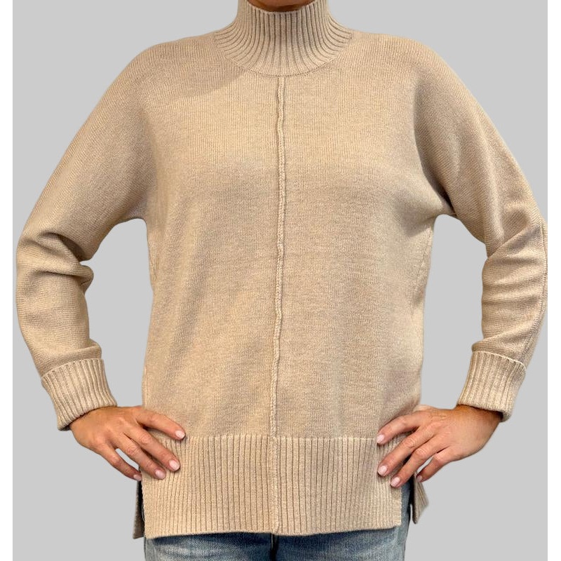Atelier by Lyse Spenard Mock Neck Sweater – Whisper