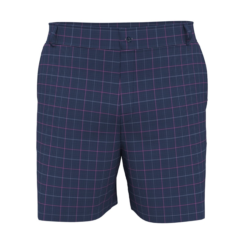 Men’s Flat Front Printed Plaid Short