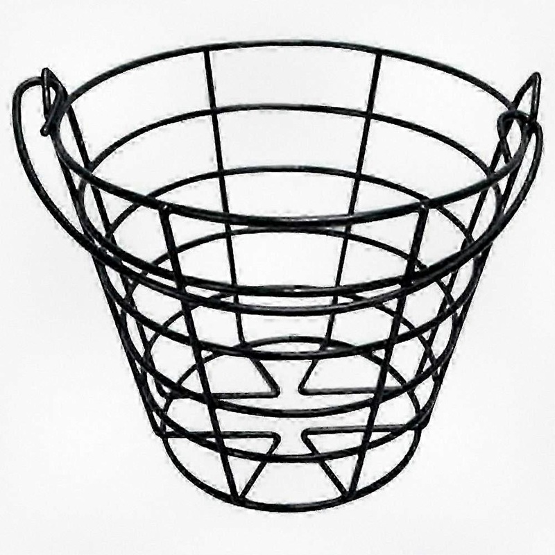 Stainless Steel Golf Ball Basket for Driving Range – Holds 50 Golf Balls – Durable Metal Ball Container Holder