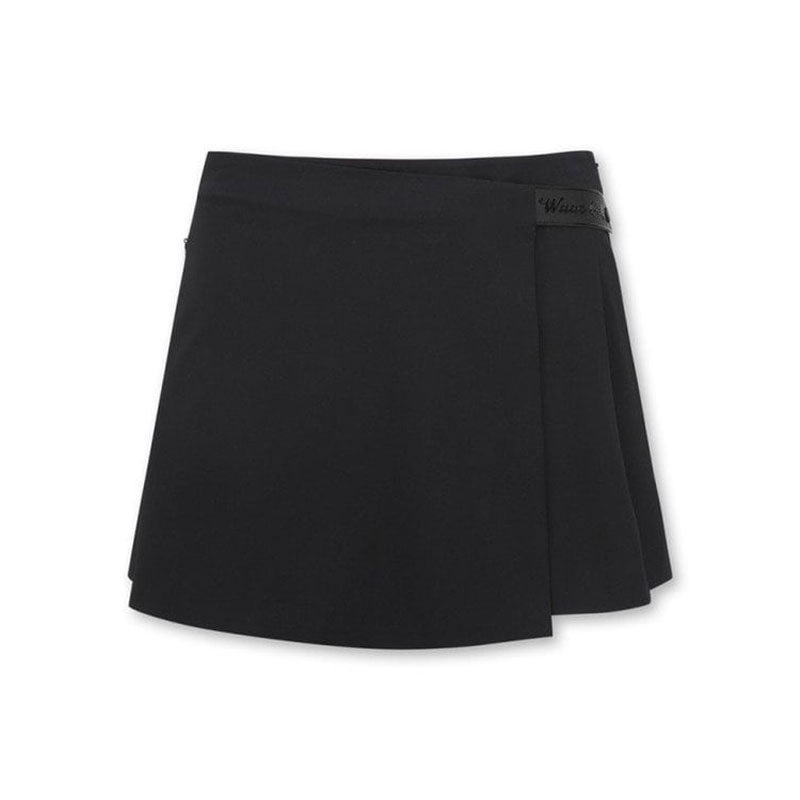 WAAC Pleated Wrap Skirt (Black)