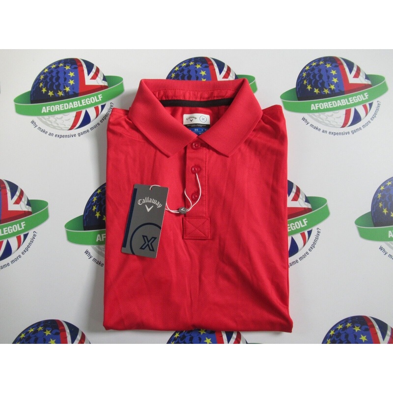 Callaway X Youth Red Polo Shirt UK Size XL 160-172Cm 14-16 Years