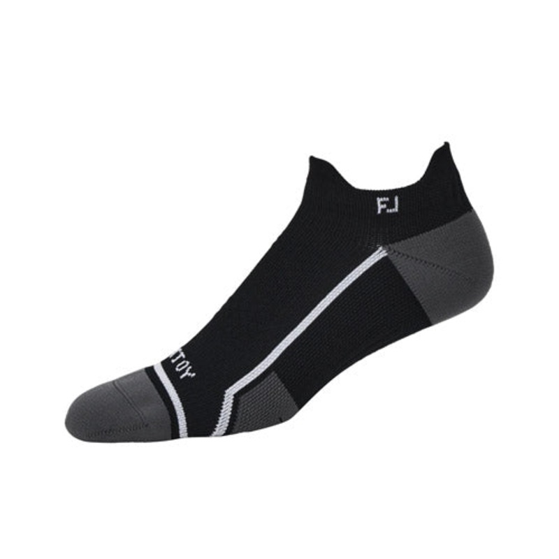 FootJoy Tech D.R.Y Roll Tab Socks – Black/Grey