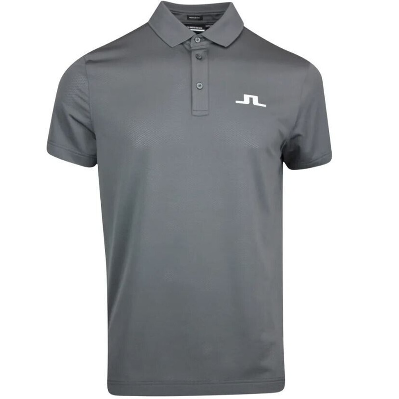 J Lindeberg Cam Regular Fit Polo Shirt Volcanic Ash UK Size Small