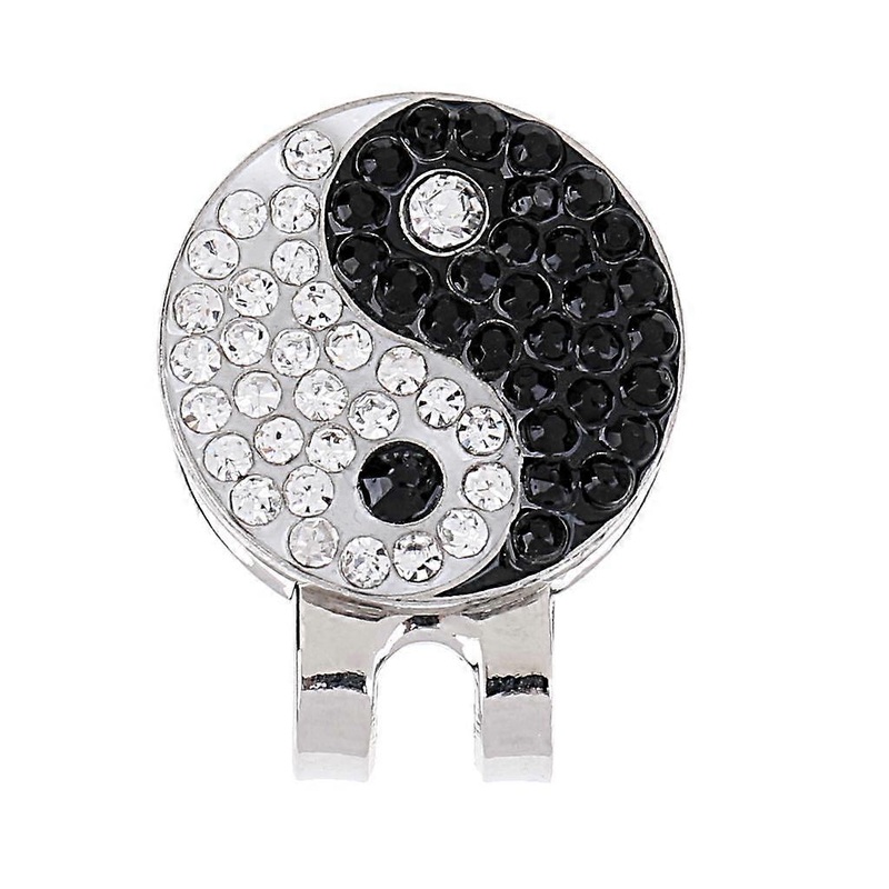Sturdy Yin Yang Magnetic Hat Clip Golf Ball Markers Clip On Golf Cap Visors