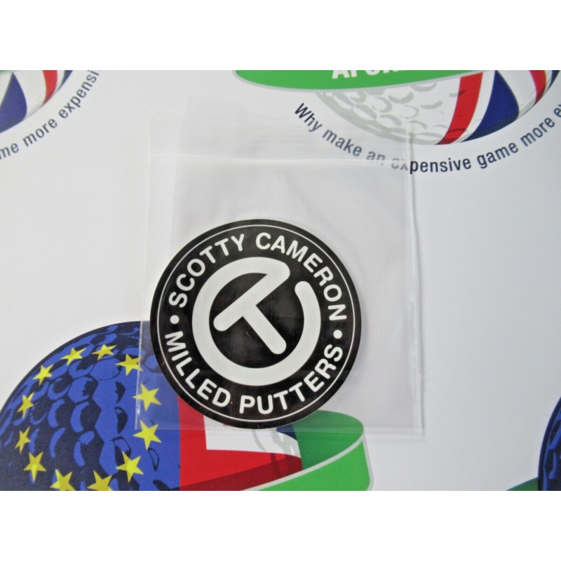 Titleist Scotty Cameron Sticker – Large Circle T – 3.125 Round – White/Black