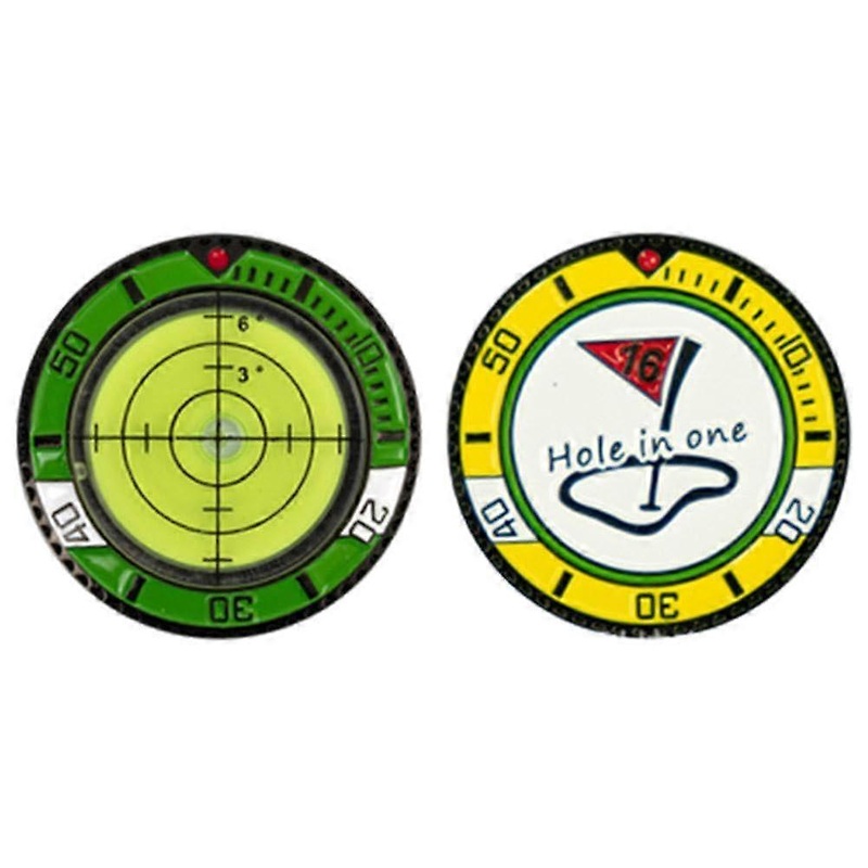 Ball marker, 1 piece, colorful, with magnetic training accessories, helper, hat, ball clips, marking dark green, 1 pc.