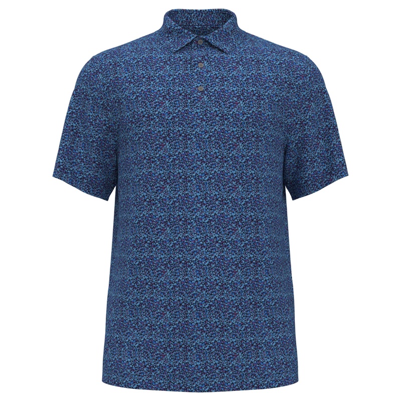 Boy’s All-Over Micro Floral Print Golf Polo