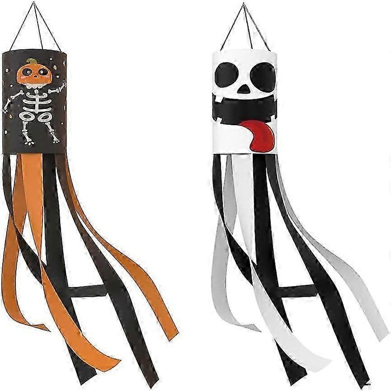 Halloween Wind Tube Flag Pendants with Garden Pumpkin Flags: Party Decoration for Ghost Festivals