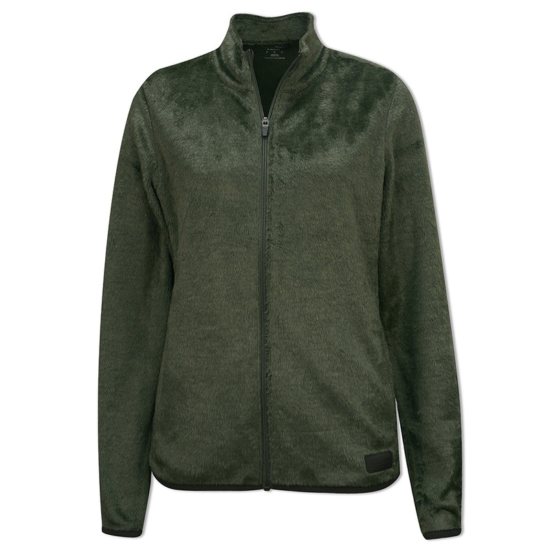 Puma Ladies Sherpa Fleece Golf Jacket in Thyme Green – Last One XS Only Left