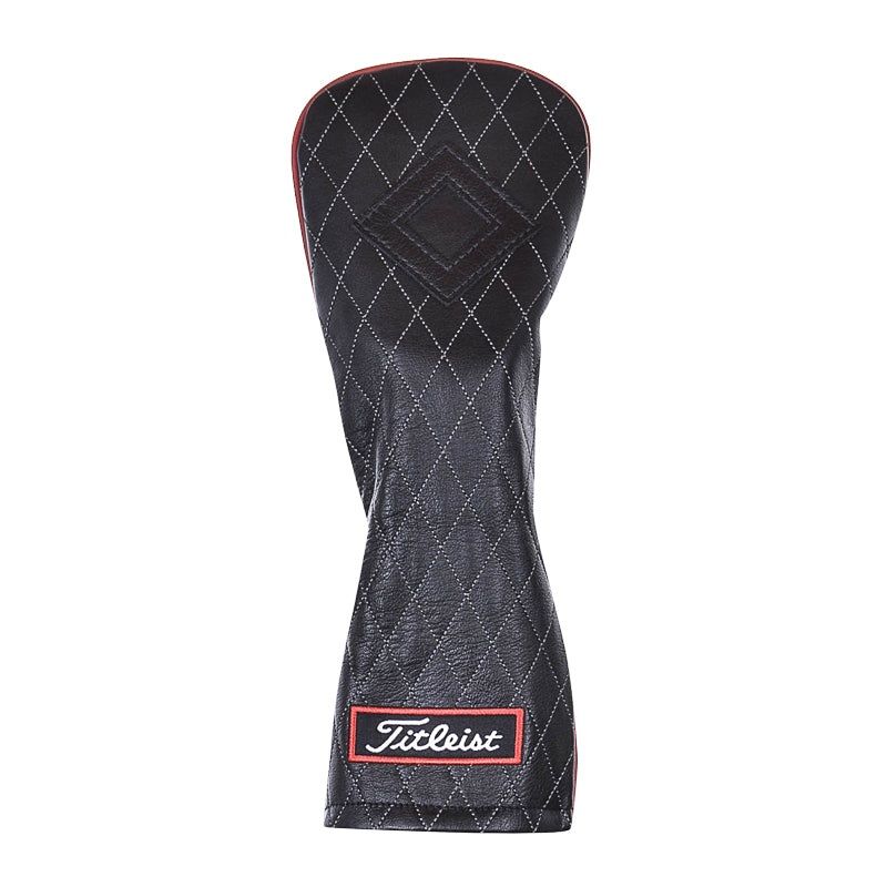 TITLEIST Jet Black Leather Fairway Headcover (Black/Black/Red)