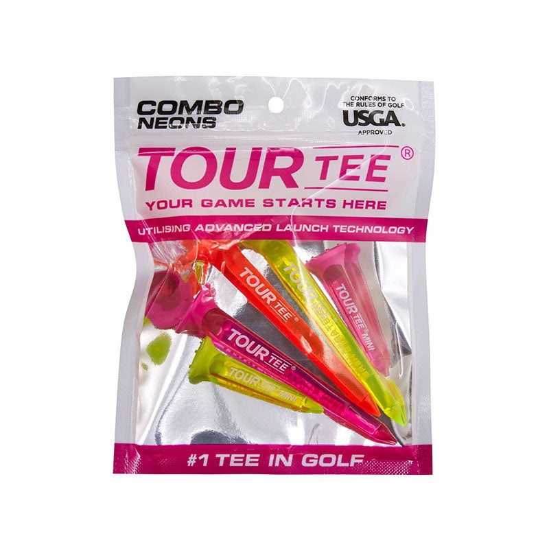 TOUR TEE Neon Pink Tees 80mm – 5 Pieces