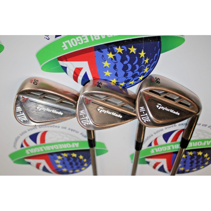 Used Taylormade Hi-Toe Copper Wedge Set 50/09, 54/10 & 58/10 Kbs Hi-Rev 2.0 115