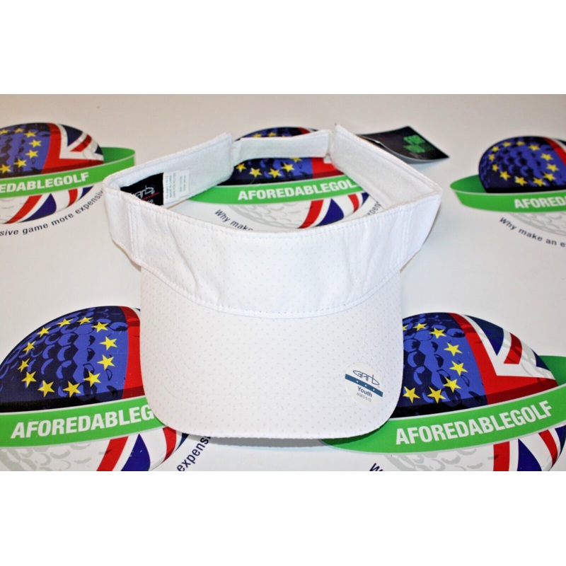 Garbinc Jamie White Adjustable Golf Visor Ages 5-12