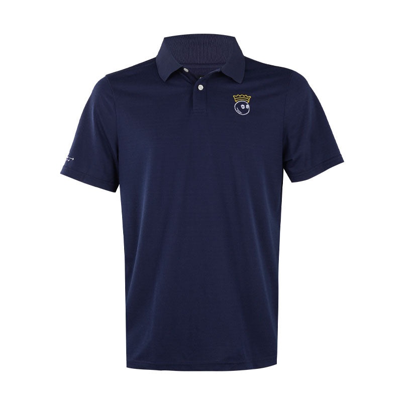 MALBON GOLF Trophy Performance Pique Men’s Polo (Navy)