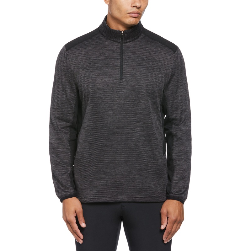 Men’s Two Tone Space Dye 1/4 Zip Golf Pullover
